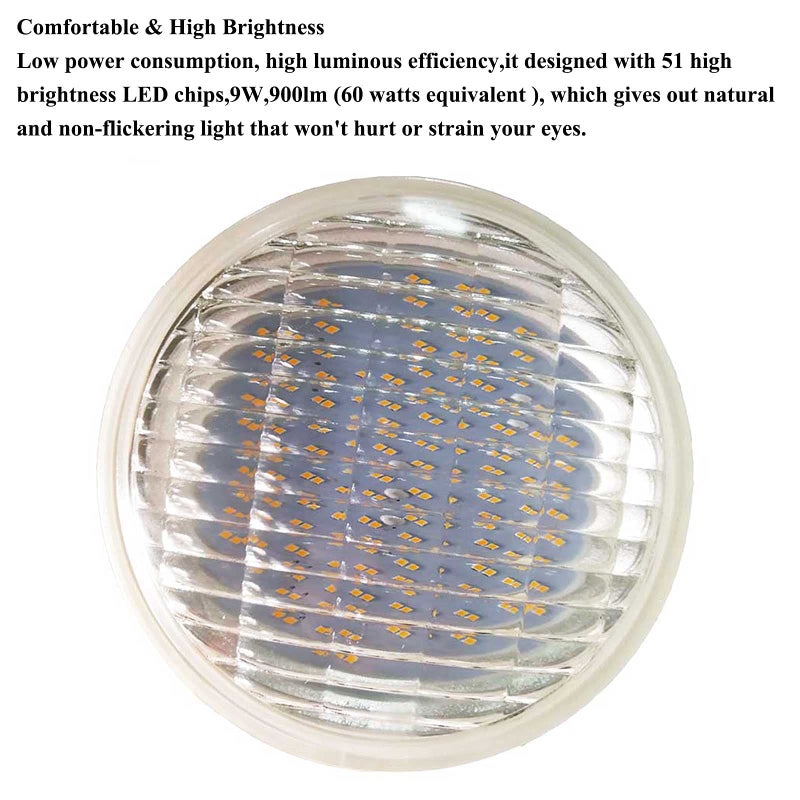 Taysing LED PAR36 Bulb 9W 5000K Eq to 60W Halogen 10-30V Waterproof IP68 Flood Landscape Light Bulbs Led Tractor Lights for Landscape Well Light Off-Road Vehicles Tractor RV Vehicles(Daylight White 1 Pack) - Image 4